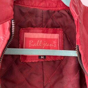 Women's Red Leather Jacket